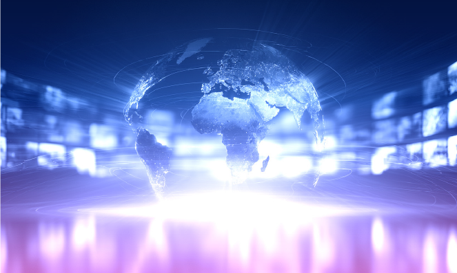 Illuminated globe visual representing global content delivery (placeholder)