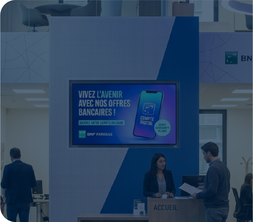 Digital signage network displaying Bluefox Content feeds (placeholder)